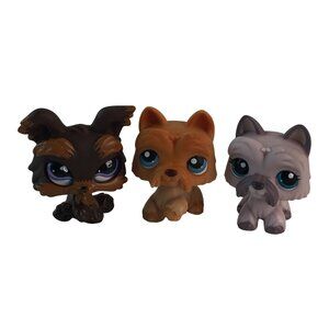 Littlest Pet Shop LPS 509 Yorkshire Terrier Glass Eyes 1201/249 Scottish Terrier